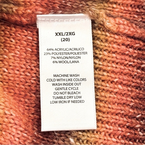 Beachlunchlounge Size XXL (20) Sunset Shadow Wool-Blend Mock Neck Sweater - Picture 5 of 6